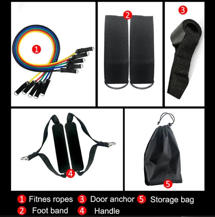 1 1 Piece Power Resistance Band Set Strength Training Yoga Sports Fitness Band Equipment for Men and Women