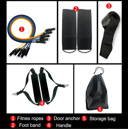 1 1 Piece Power Resistance Band Set Strength Training Yoga Sports Fitness Band Equipment for Men and Women