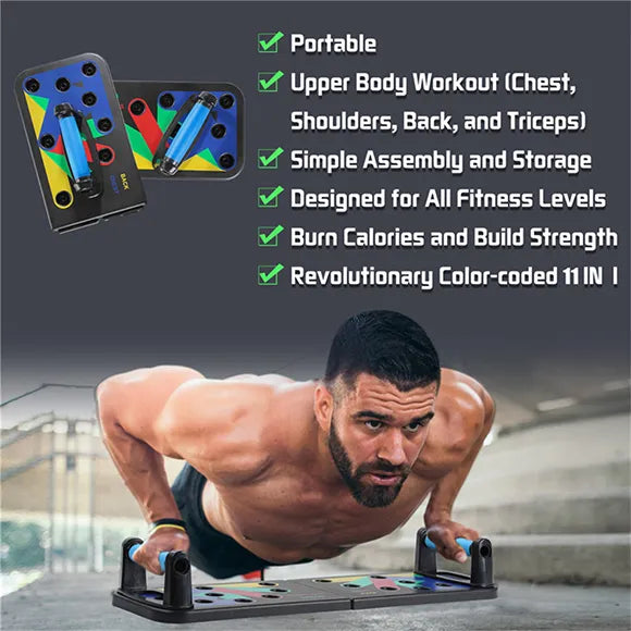 Push Up Board 9 in 1 Home Workout Equipment Multi-Functional Pushup Bar System Fitness Floor Chest Muscle Exercise