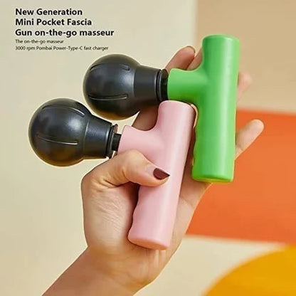 Blueide Mini rechargeable Fascial Gun Deep Muscle Massager (Random color)