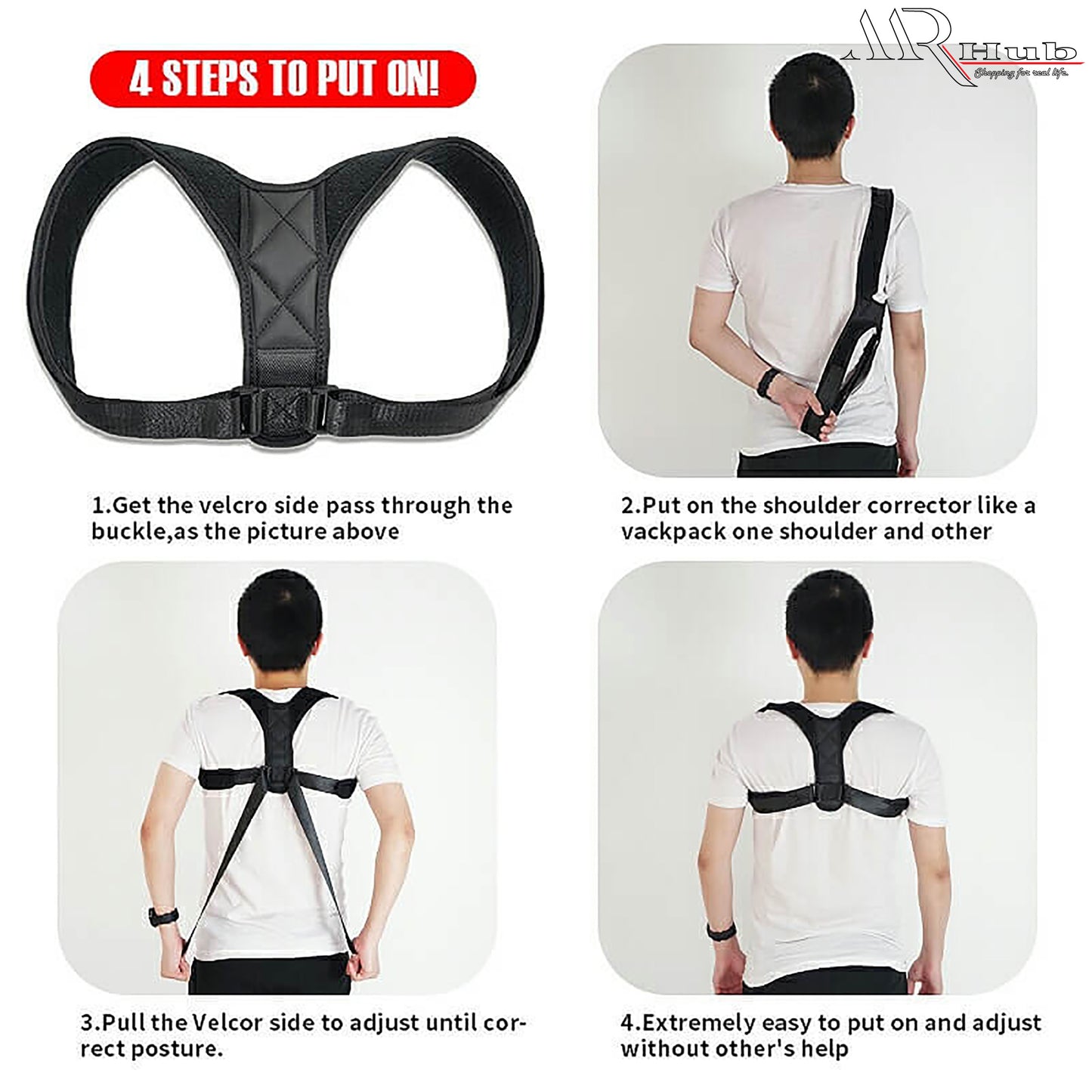 SN-660 Posture Corrector Shoulder & Back Support Belt
