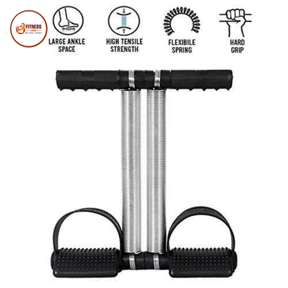 Foot Pedal Resistance Band Elastic Sit-up Pull Rope Yoga Fitness Gym – Elastic Pull Ropes Tummy Trimmer | Spring Tummy Trimmer ( Random Color ) -