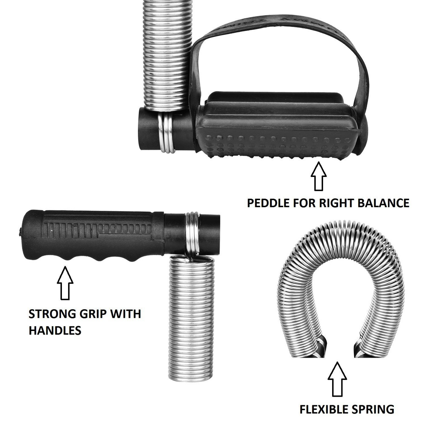 Foot Pedal Resistance Band Elastic Sit-up Pull Rope Yoga Fitness Gym – Elastic Pull Ropes Tummy Trimmer | Spring Tummy Trimmer ( Random Color ) -