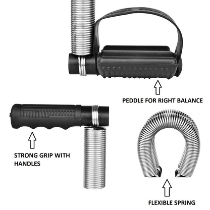 Foot Pedal Resistance Band Elastic Sit-up Pull Rope Yoga Fitness Gym – Elastic Pull Ropes Tummy Trimmer | Spring Tummy Trimmer ( Random Color ) -