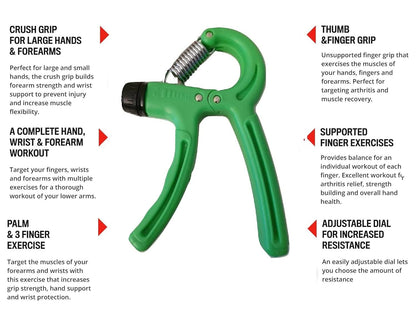 Simple Adjustable Hand Gripper Strengthener – Wrist & Forearm Workout Trainer - Random Color