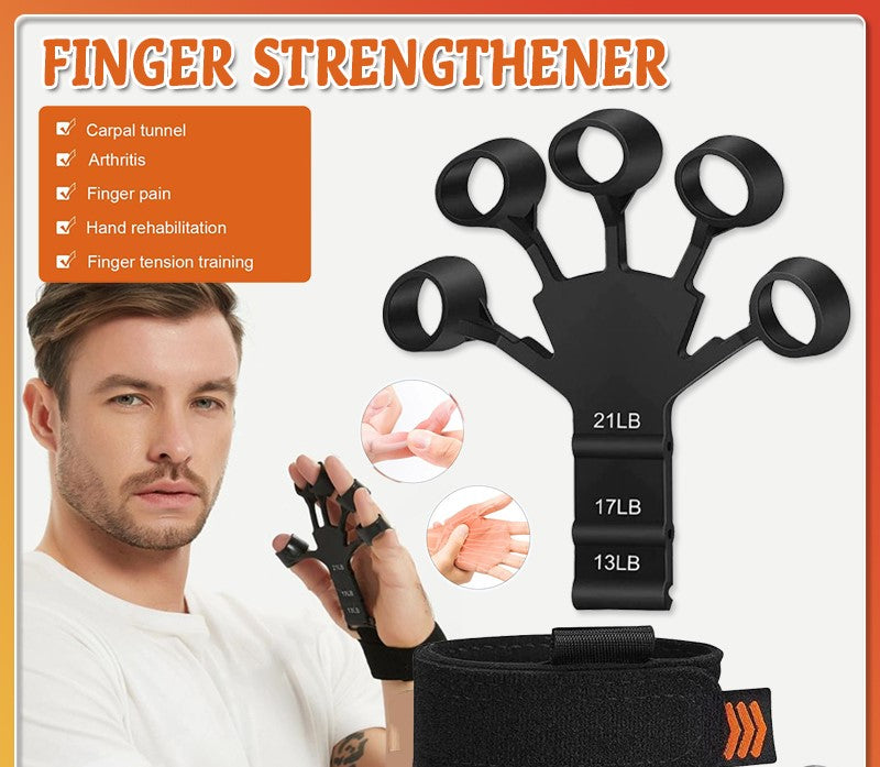 Finger Exerciser - Gripster Strengthener Finger Stretcher Hand Gripper Silicone Finger Grip Patient Hand Strengthening Guitar Finger Flexion and Hand Strengthening Extension Exercise Device