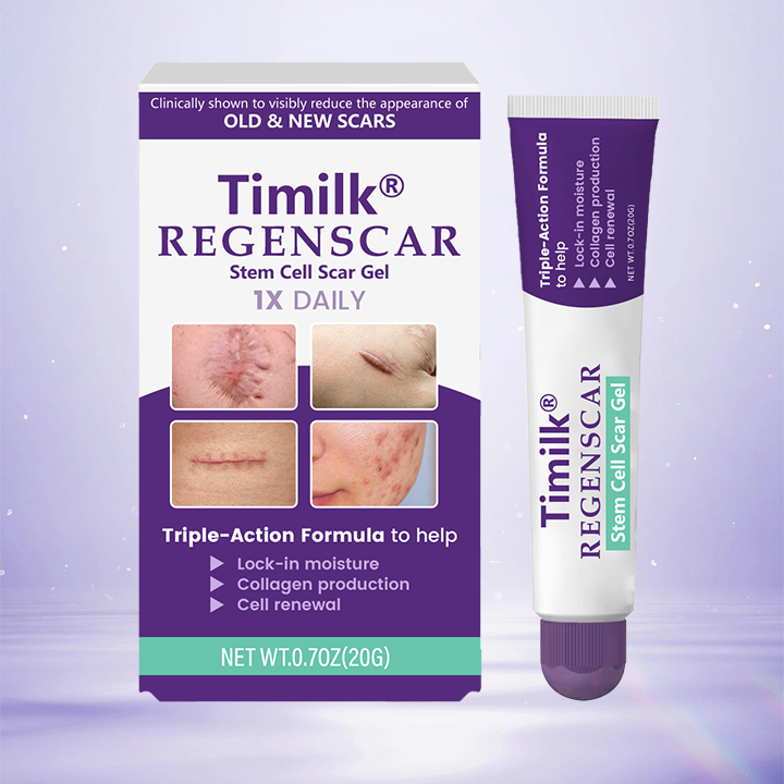 Timilk Regenscar Stem Cell Scar Gel 20g Triple Action Formula For Old And New Scars Surgical Marks Skin Renewal