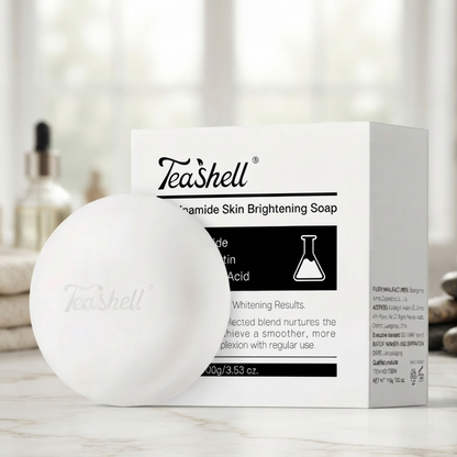 Teashell Niacinamide Skin Brightening Soap - Cleansing Bar Formulated For Daily Skincare Routine And Bright Complexion - 100g