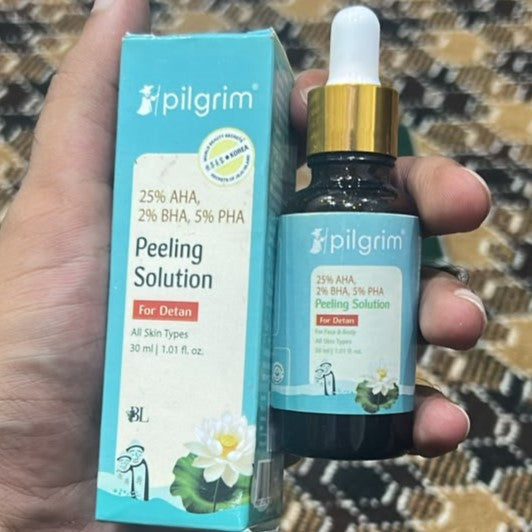 Pilgrim 25% AHA 2% BHA 5% PHA Peeling Solution Advanced Skin Exfoliating Serum - Skincare Product Designed For Exfoliation And Skin Routine - 30ML