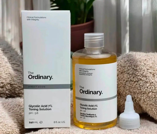 The Ordinary Glycolic Acid 7% Toning Solution | Exfoliating Brightening Face & Body Toner - 240ml