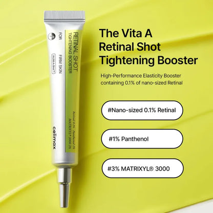 Celimax The Vita A Retinal Shot Tightening Booster – 0.1% Retinal, Matryxyl 3% | Pore Minimizer, Anti-Wrinkle, Firming Booster|