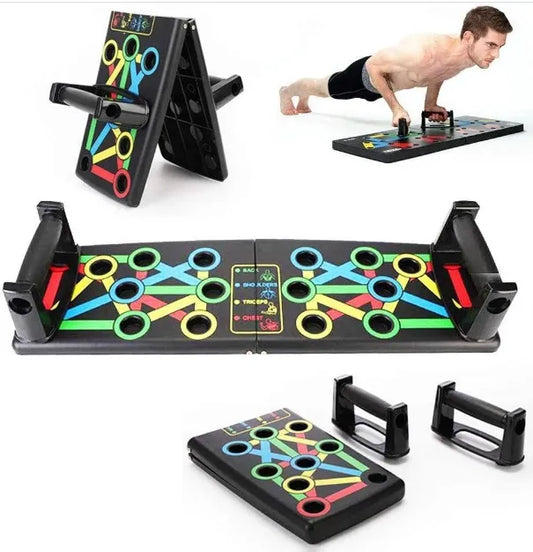 Push Up Board 9 in 1 Home Workout Equipment Multi-Functional Pushup Bar System Fitness Floor Chest Muscle Exercise
