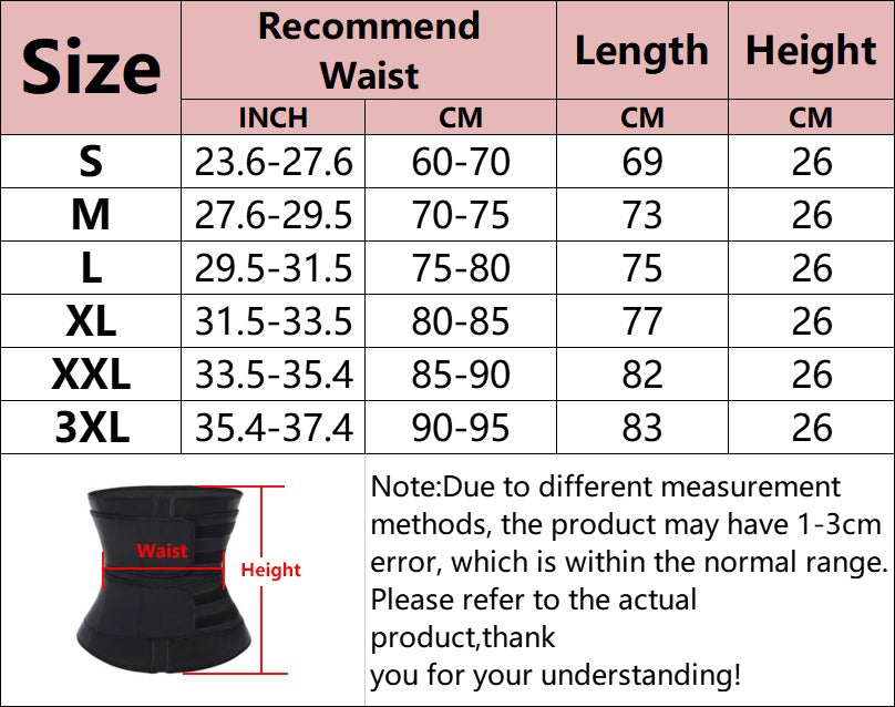 Waist Trainer Belt-Slimming Body Shaper Belts Sport Girdle (Black) Original ~ 2X Large