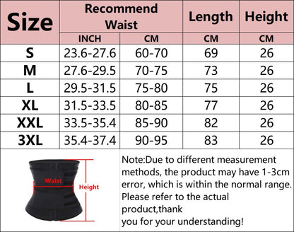 Waist Trainer Belt-Slimming Body Shaper Belts Sport Girdle (Black) Original ~ 2X Large