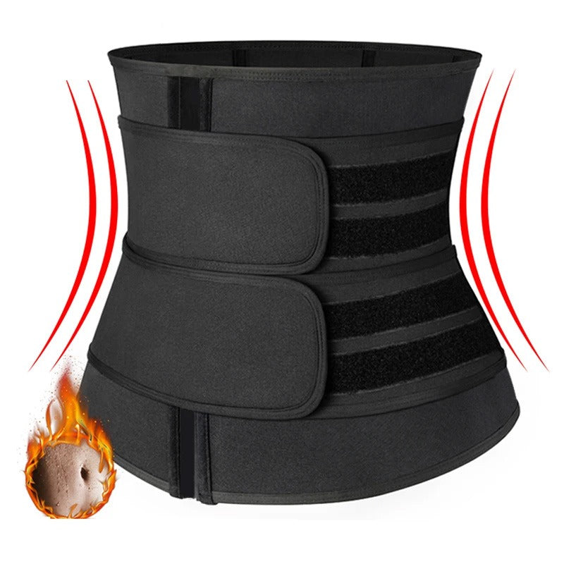 Waist Trainer Belt-Slimming Body Shaper Belts Sport Girdle (Black) Original ~ 2X Large