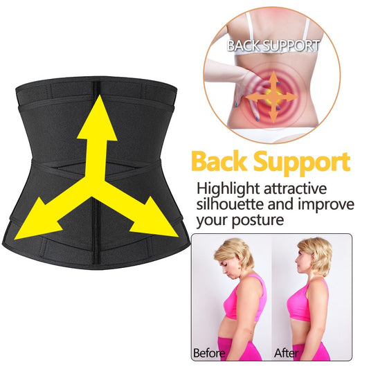 Waist Trainer Belt-Slimming Body Shaper Belts Sport Girdle (Black) Original ~ 2X Large