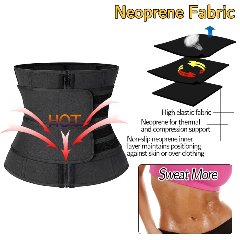 Waist Trainer Belt-Slimming Body Shaper Belts Sport Girdle (Black) Original ~ 2X Large