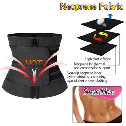 Waist Trainer Belt-Slimming Body Shaper Belts Sport Girdle (Black) Original ~ 2X Large