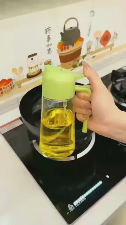 2-In-1 Oil Sprayer Bottle For Kitchen - Kitchen Accessory Designed For Cooking Oil Dispensing And Food Preparation Routine