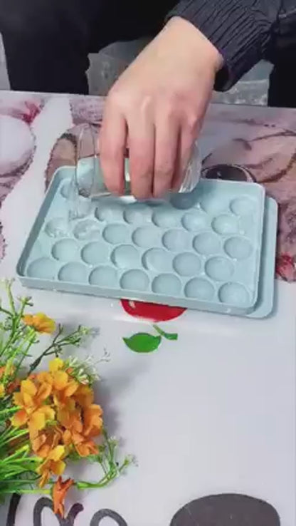 1 PCs Round Ice Cube Tray & Sphere Ice Ball Maker Mold with Container – Circle Mini Ice Sphere Storage Bin & Chilling Set