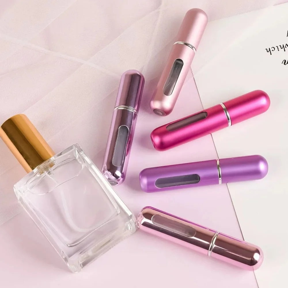 Refillable Mini Perfume Spray Bottle Spray Atomizer 5 Ml | Portable, Leak-Proof, And Stylish (Random Color)