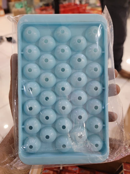 1 PCs Round Ice Cube Tray & Sphere Ice Ball Maker Mold with Container – Circle Mini Ice Sphere Storage Bin & Chilling Set