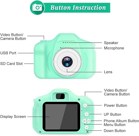 Children Mini Digital Camera Can Take Pictures Video Small Sir Toys | Kids Camera, Digital Video Camera for Kids, Christmas Birthday Gift for Boys &amp; Girls - Random colors