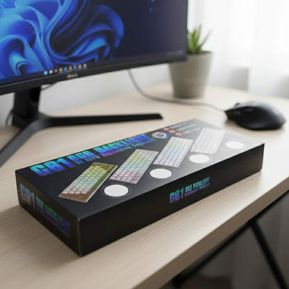 GB1 Ultra-Compact 60% Wireless Mechanical Gaming Keyboard – Triple-Mode Connectivity (2.4GHz/Bluetooth/USB-C), RGB Backlit, 61 Keys Hot-Swappable Pro Gamer Edition (Random color)