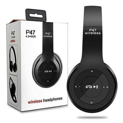 P47 Wireless High Quality Bluetooth Foldable Headset With Microphone FOR All cell phones and laptop used