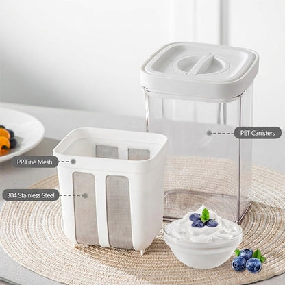 Multifunctional Yogurt Filter With Fine Mesh Strainer - Kitchen Utensil Designed For Straining And Food Preparation Routine