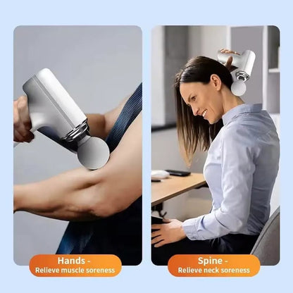 4-in-1 Rechargeable Massage Gun – Multi-Functional Deep Tissue Body Massager with 4 Massage Heads, Type-C Charging & Long Battery Life