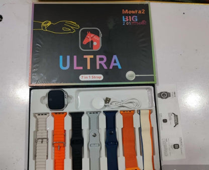 iMounra 2 BIG 2.01 Ultra Smartwatch Random Box | 7 in 1 Strap Multi-Color Bundle | Premium Design & Advanced Features (Random Boxes)